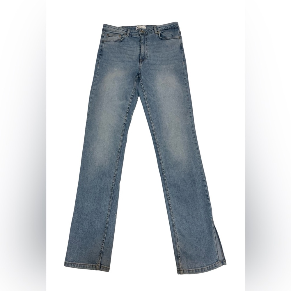 Zara Women’s Bootcut Side Slit Denim Jeans